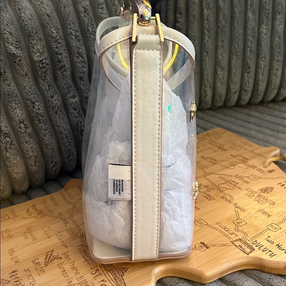 A New Day Clear Mini Slouchy Seashell 🐚 Embellished Handbag Mini Tote Bag - Picture 7 of 17